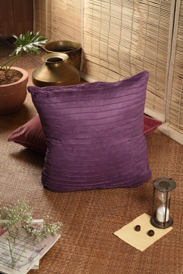 Royal Pintucked Purple Sham image 1