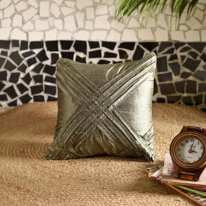 Green Leo Silk Cushion image 1