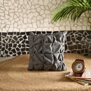 Grey Smocked Cushion image 1