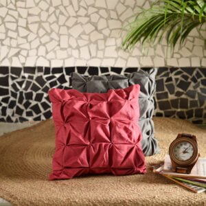 Red smocked Cushion image 1