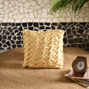 Golden Yellow Smocked Cushion image 1