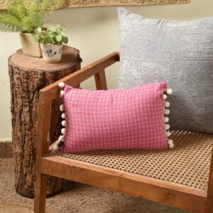 Fushcia Woven Pillow image 1