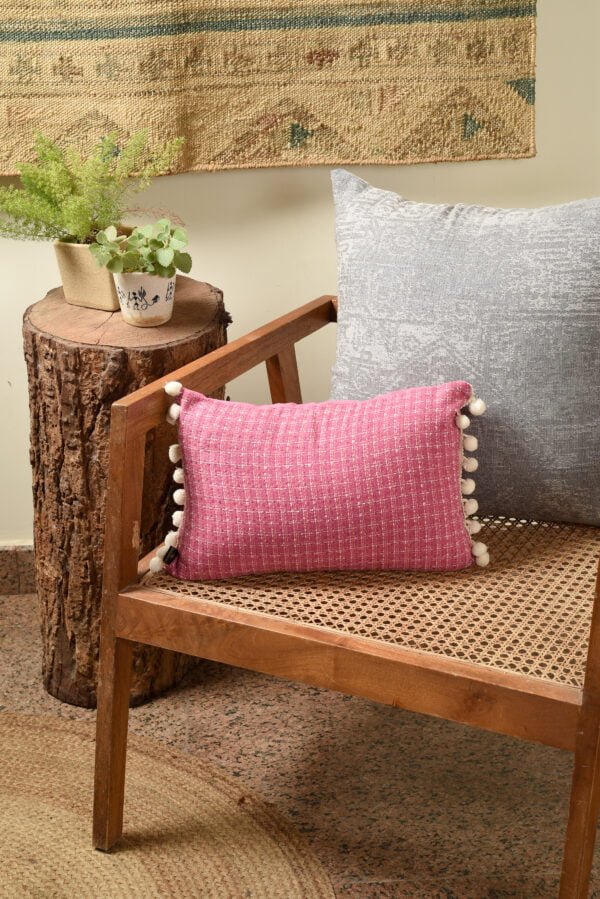 Fushcia Woven Pillow image 1