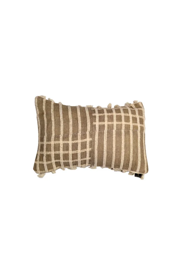 Bricky Neutral Patches Pillow image 5