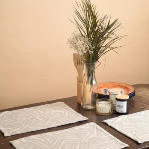 Beige ZIgzag Tablemats image 1