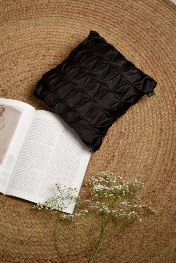 Black Raffia Cushion image 1