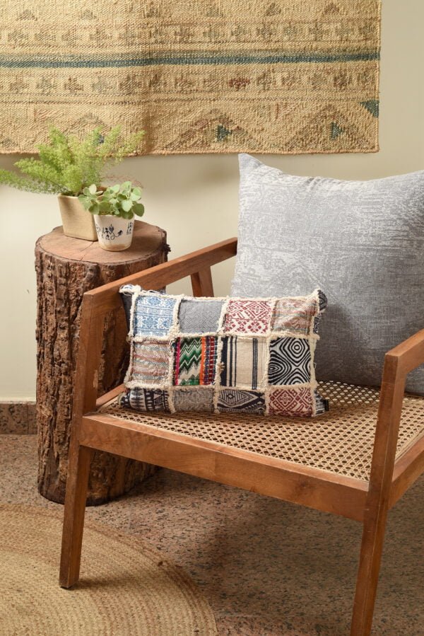 Multicolour Boho Lumbar Pillow image 1