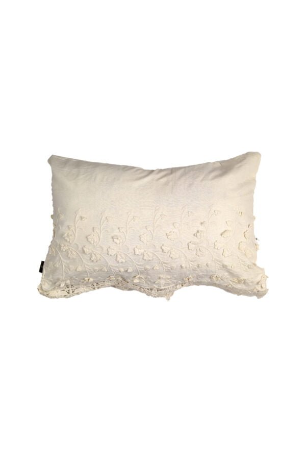 Pearl White Botanical Pillow image 4