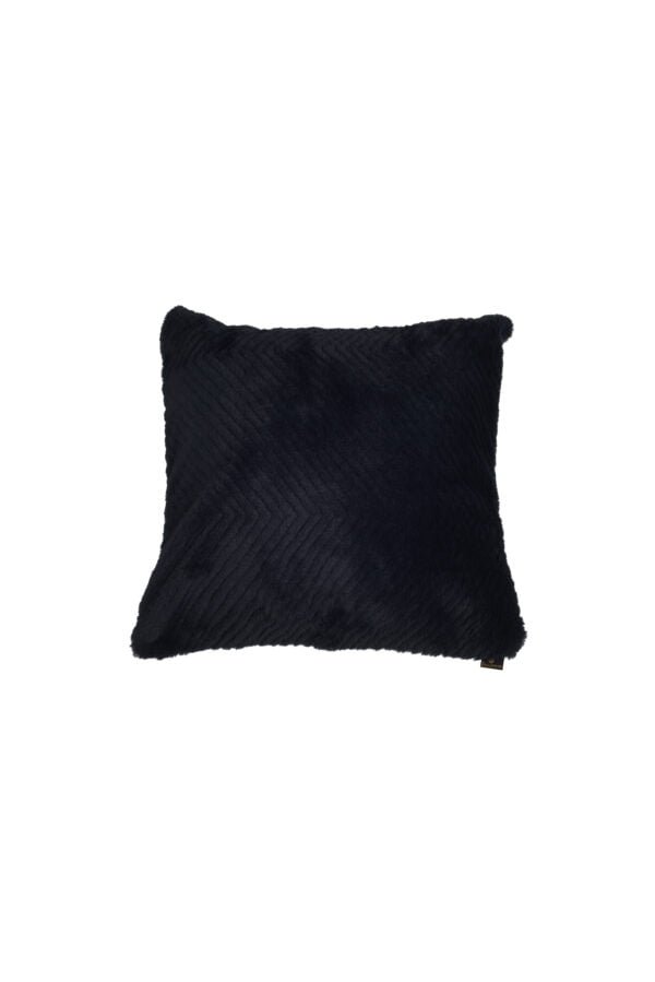 Furry Navy Blue Cushion image image 4