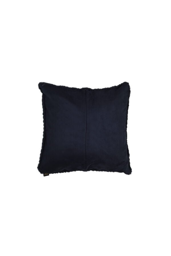 Furry Navy Blue Cushion image image 3