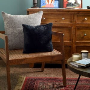 Furry Navy Blue Cushion image 1