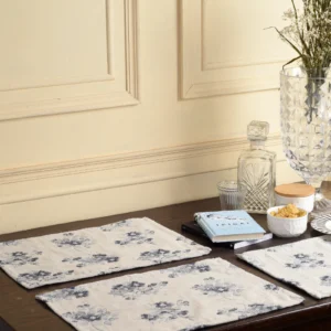 Winter White Floral Reversible Tablemats image 1