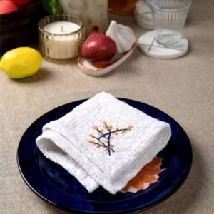 .Early Spring hand Embroidered Cotton Napkins image 1