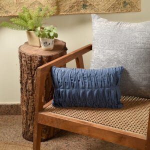 Royal Blue Boxpleated Pillow image 1