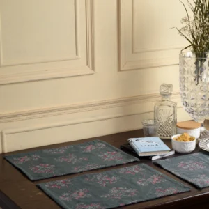 Fall Green Floral Reversible Tablemats image 1